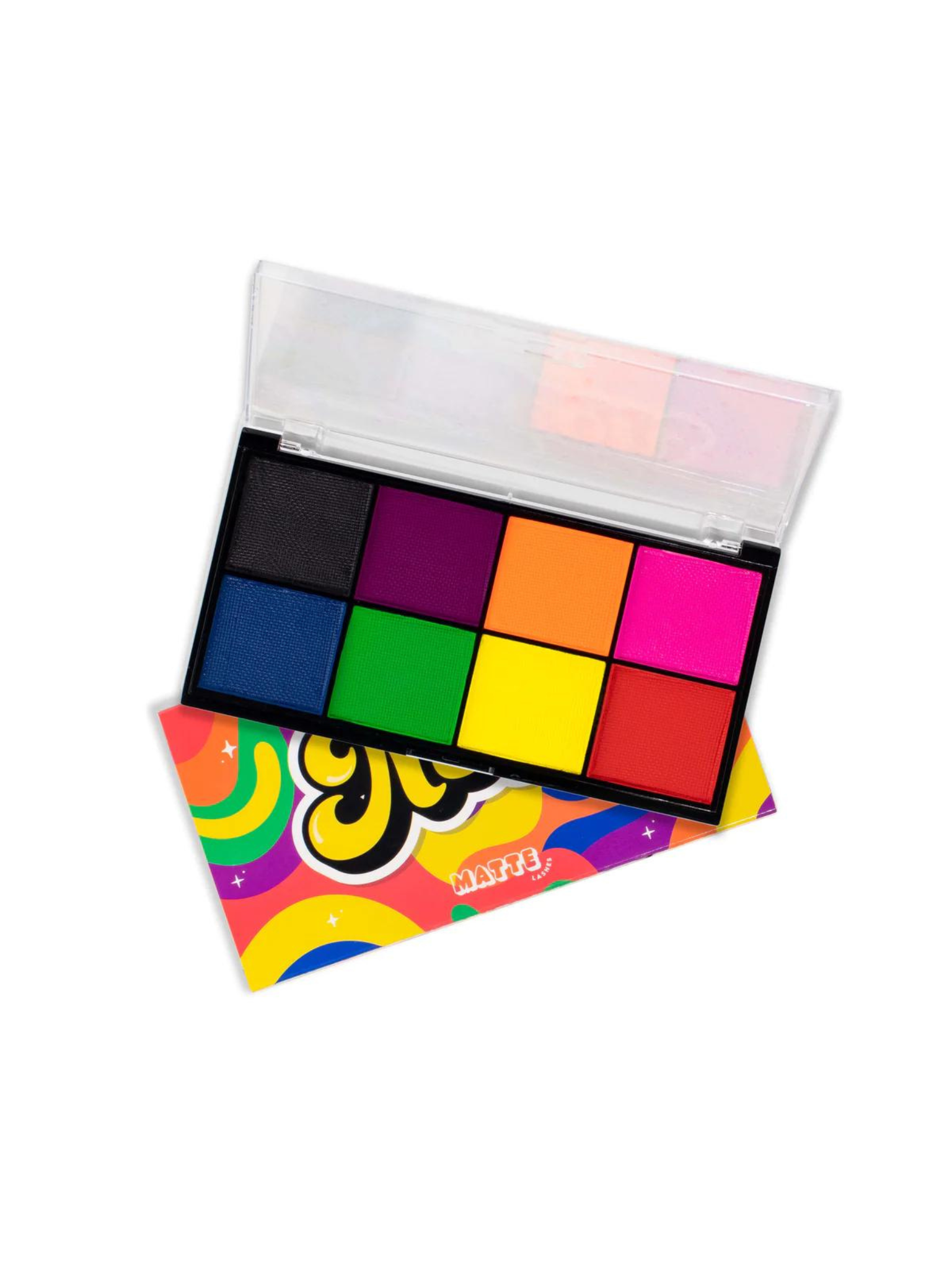 2 Packs Water Activated Eyeliner Palette Neon Face Paint Colored